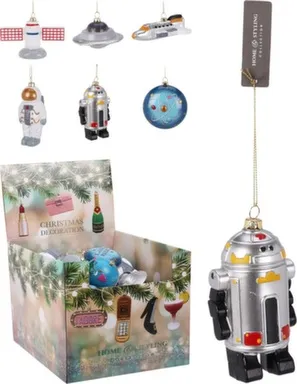 Купить Декорация подвесная Космос, длина 9 см, в ассортименте, Koopman в интернет-магазине Akvilon.kz