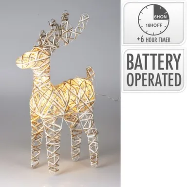 Купить Светильник Олень, 15 led-ламп, 27x13x50 см, с функцией таймера, Koopman в интернет-магазине Akvilon.kz