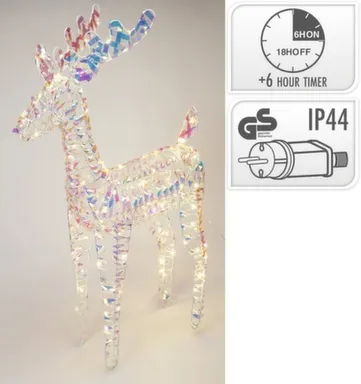 Купить Светильник декоративный Олень, 200 LED-ламп, 53x22x80 см, с таймером, адаптер IP44, Koopman в интернет-магазине Akvilon.kz