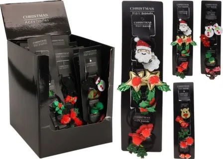 Купить Резинка для волос рождественский дизайн, 6,5x2x24 см, набор 5 шт, в ассортименте, Koopman в интернет-магазине Akvilon.kz