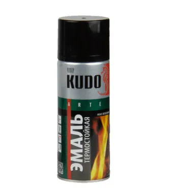 Купить Эмаль термостойкая 520 мл, KUDO Черная в интернет-магазине Akvilon.kz