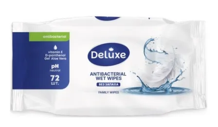 Купить Салфетки влажные для всей семьи без запаха, 72 шт, Deluxe в интернет-магазине Akvilon.kz Купить Салфетки влажные для всей семьи без запаха, 72 шт, Deluxe в интернет-магазине Akvilon.kz