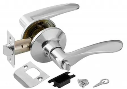 Купить Ручка-защелка межкомнатная хром фиксатор, Punto в интернет-магазине Akvilon.kz