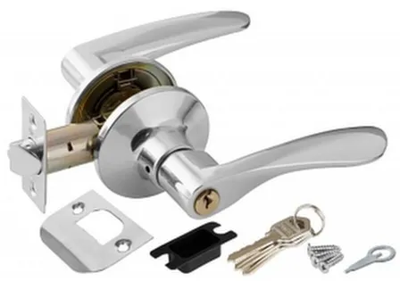 Купить Ручка-защелка межкомнатная хром ключ/фиксатор, Punto в интернет-магазине Akvilon.kz