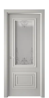 Купить Дверь межкомнатная Прима Багет Остекленное Эмаль белая 700 INTERNEDOORS в интернет-магазине Akvilon.kz