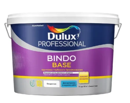 Купить Грунтовка гулобокого проникновения Dulux Professional Bindo Base для наружных и внутренних работ 9 л в интернет-магазине Akvilon.kz