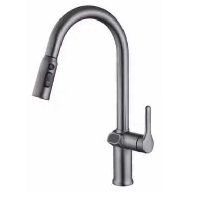 Купить Смеситель для кухни с высоким вытяжным изливом и дисплеем Gun Metal, K15GMLED, Esko в интернет-магазине Akvilon.kz