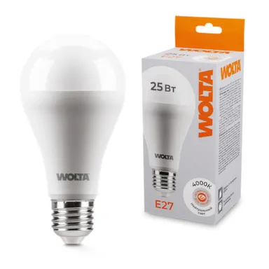 Купить Светодиодная лампа 25S67BL25E27 25Вт 4000К E27, Wolta в интернет-магазине Akvilon.kz