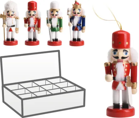 Купить Декорация подвесная Щелкунчик разм. 4x3,5x9см в асс, Koopman в интернет-магазине Akvilon.kz