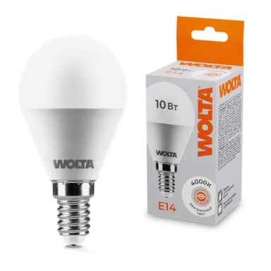 Купить Светодиодная лампа 25S45GL10E14 10Вт 4000K E14, Wolta в интернет-магазине Akvilon.kz