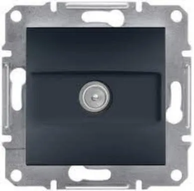 Купить Антрацит розетка 1-мест.TV оконечная Asfora в интернет-магазине Akvilon.kz