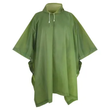 Купить Дождевик «ПОНЧО» EVA, зеленый, с чехлом, 120 мк, Komfi/50 в интернет-магазине Akvilon.kz