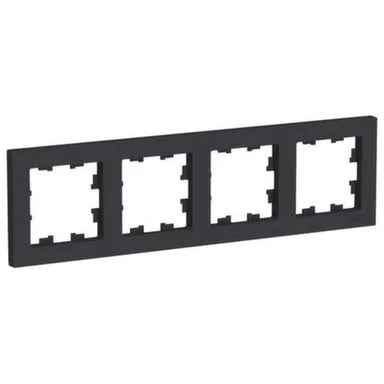 Купить Рамка 4-местная,серия AtlasDesign карбон в интернет-магазине Akvilon.kz