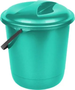 Купить Ведро с крышкой Disco, 7 л, аквамарин, Spin&Clean в интернет-магазине Akvilon.kz