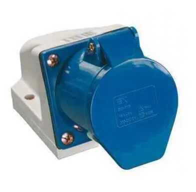 Купить Розетка стационарная, угловая, 2P+PE, 1 фаза, IEK в интернет-магазине Akvilon.kz