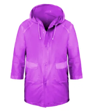 Купить Дождевик детский (4-6 лет) фиолетовый ПВХ с капюшоном (на кнопках), Komfi/50 в интернет-магазине Akvilon.kz
