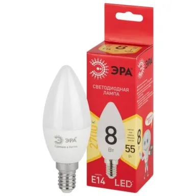 Купить Лампы СВЕТОДИОДНЫЕ ЭКО LED B35-8W-827-E14 R, Эра в интернет-магазине Akvilon.kz