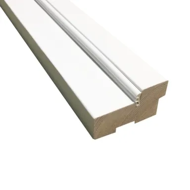 Купить Дверной короб ДЕРЕВО бел.матовый -ПВХ DeLuxe (2050x80x32 мм) уплотн. в интернет-магазине Akvilon.kz