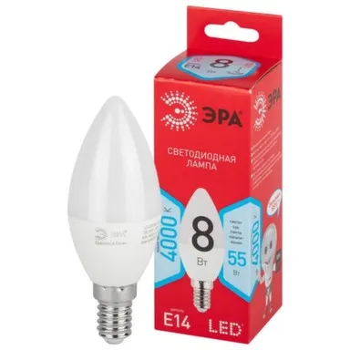 Купить Лампы СВЕТОДИОДНЫЕ ЭКО LED B35-8W-840-E14 R, Эра в интернет-магазине Akvilon.kz