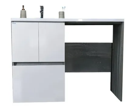 Купить Тумба Камила/Бэлла Норма Н1 с умывальником Камила левый 120 см, бетон, Домино в интернет-магазине Akvilon.kz