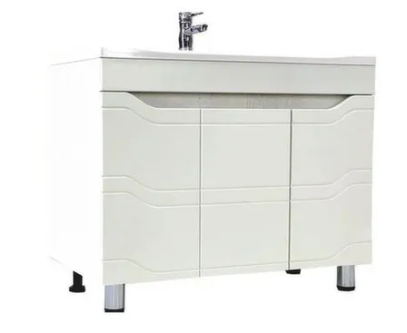 Купить Тумба напольная Модерн Арт 100 c умывальником WP1061 100 см, белый, Orbitа в интернет-магазине Akvilon.kz