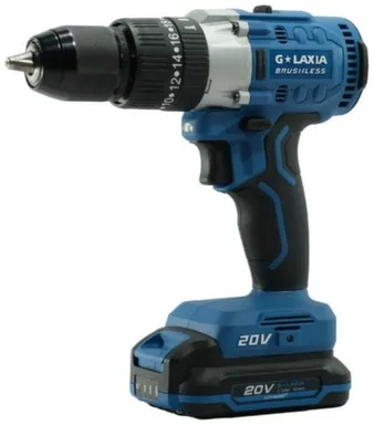 Купить Аккумуляторный шуруповёрт 20В, бесщеточный 13мм, 80Нм, 2А, ударная, 95703-22CS Galaxia в интернет-магазине Akvilon.kz