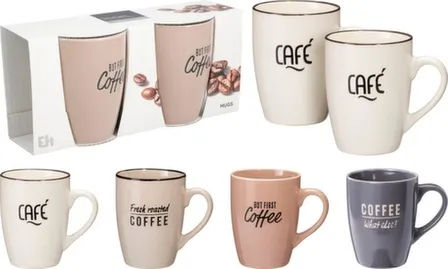 Купить Кружка, 340 мл, набор 2 шт, в ассортименте, Koopman в интернет-магазине Akvilon.kz