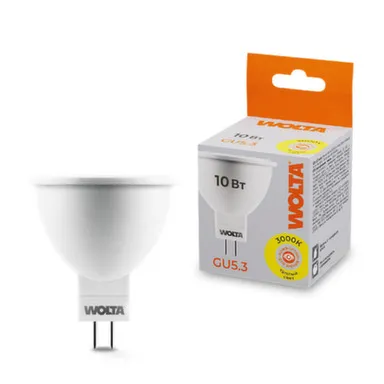 Купить Светодиодная лампа 25YMR16-220-10GU5,3 10Вт 3000K GU5,3, Wolta в интернет-магазине Akvilon.kz