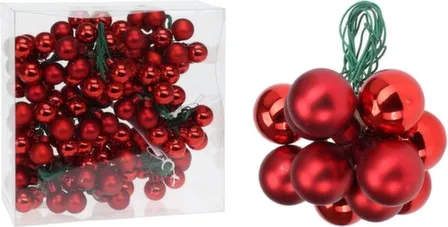 Купить Ёлочное украшение Шар, красный, диаметр 2 см, набор 12 шт, в ассортименте, Koopman в интернет-магазине Akvilon.kz