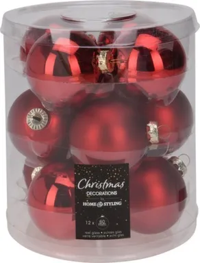 Купить Ёлочное украшение Шар, красный, диаметр 6 см, набор 12 шт, в ассортименте, Koopman в интернет-магазине Akvilon.kz