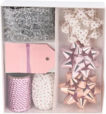 Купить Набор для декорирования из 10 предметов: бант - 3 шт, лента - 3 шт, бирка - 4 шт, в ассортименте, Koopman в интернет-магазине Akvilon.kz