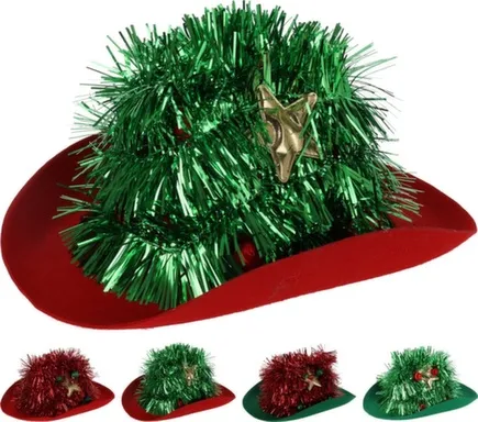 Купить Шляпа ковбойская, декорированная мишурой, 26x28x37,5 см, в ассортименте, Koopman в интернет-магазине Akvilon.kz