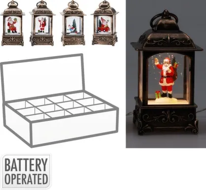 Купить Декорация Фонарь с подсветкой, 7,5x7,5x13,5 см, в ассортименте, Koopman в интернет-магазине Akvilon.kz