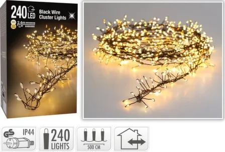 Купить Гирлянда электрическая 240 led-ламп, длина 500 см, 220-240 В, адаптер IP44, Koopman в интернет-магазине Akvilon.kz