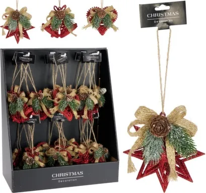 Купить Декорация подвесная Колокольчки/ звезда/ сердце, в ассортименте, Koopman в интернет-магазине Akvilon.kz