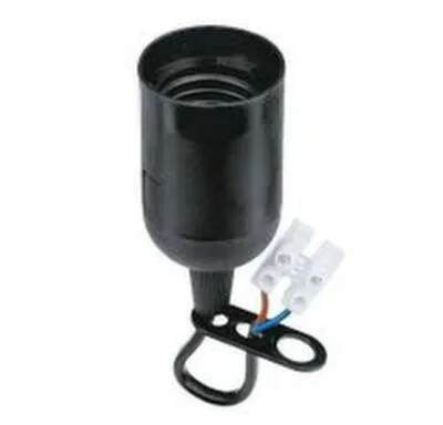 Купить Патрон подвесной с клеммной колодкой Е27 черный в интернет-магазине Akvilon.kz