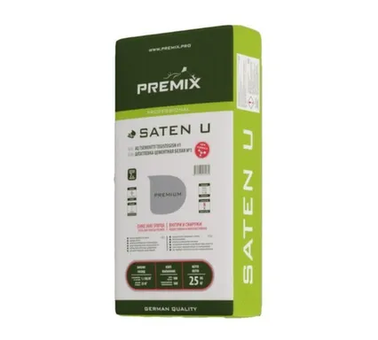 Купить Шпаклевка цементная Premix Saten U финишная 25 кг в интернет-магазине Akvilon.kz