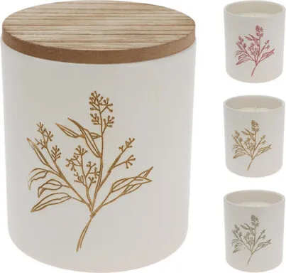 Купить Свеча залитая в банку с крышкой, 9x10 см, в ассортименте, Koopman в интернет-магазине Akvilon.kz