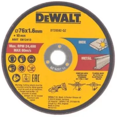 Купить Круг отрезной 76x1,6x10 мм, 3 шт, DeWalt в интернет-магазине Akvilon.kz