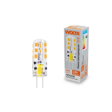 Купить Светодиодная лампа WSTD-JC-12V3W4KG4-S 3Вт 4000K G4, Wolta в интернет-магазине Akvilon.kz