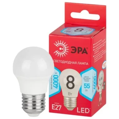 Купить Лампы СВЕТОДИОДНЫЕ ЭКО LED P45-8W-840-E27 R, Эра в интернет-магазине Akvilon.kz