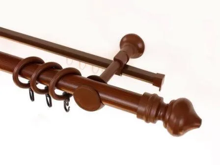 Купить Карниз Стандарт двухрядный пластик d28мм 300см красное дерево, Delfa в интернет-магазине Akvilon.kz