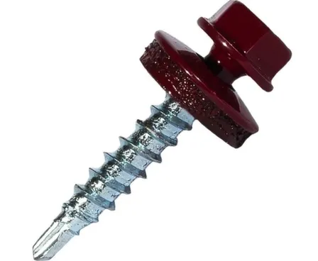 Купить Саморез кровельный 4,8x28 мм сверло 5 мм №1, Цинк, RAL 3005, Hardwex в интернет-магазине Akvilon.kz