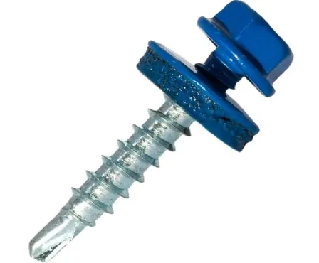 Купить Саморез кровельный 4,8x28 мм сверло 5 мм №1, Цинк, RAL 5005, Hardwex в интернет-магазине Akvilon.kz Купить Саморез кровельный 4,8x28 мм сверло 5 мм №1, Цинк, RAL 5005, Hardwex в интернет-магазине Akvilon.kz