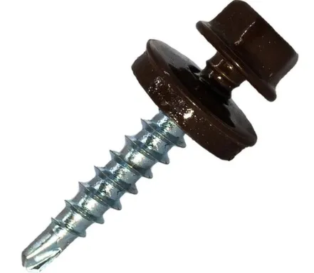 Купить Саморез кровельный 4,8x28 мм сверло 5 мм №1, Цинк, RAL 8017, Hardwex в интернет-магазине Akvilon.kz Купить Саморез кровельный 4,8x28 мм сверло 5 мм №1, Цинк, RAL 8017, Hardwex в интернет-магазине Akvilon.kz