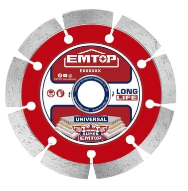 Купить Диск алмазный сегментированный, 180 мм, в блистере, EMTOP в интернет-магазине Akvilon.kz