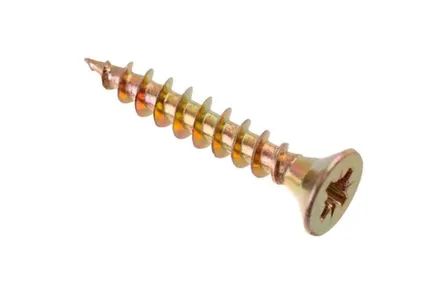 Купить Саморезы универсальные 5x30 (желтый цинк 12 шт), Стройбат в интернет-магазине Akvilon.kz