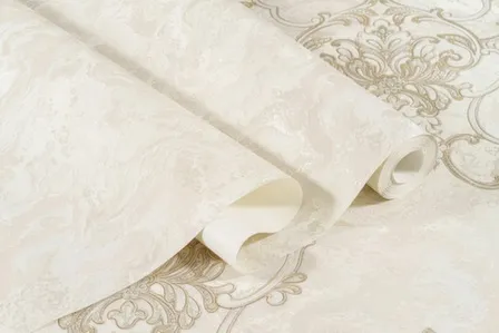 Купить Обои виниловые на флизелиновой основе Луиза, база, зеленый светлый, 1,06x10 м, Domingo в интернет-магазине Akvilon.kz