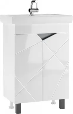 Купить Тумба напольная Vector с умывальником Томь 60 см, Домино в интернет-магазине Akvilon.kz