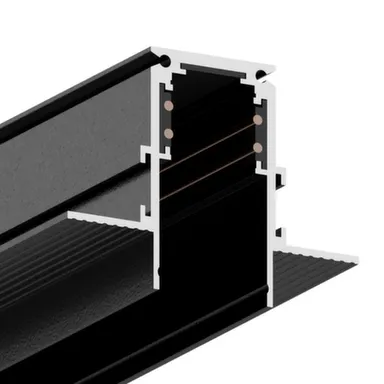 Купить Шинопровод встраиваемый 1 метр магнитный для низковольтных трековых светильников, черный, TekLed в интернет-магазине Akvilon.kz